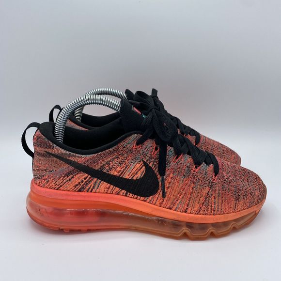 Shoes - Nike Flyknit Air Max Trainers Running Shoes Hyperpunch Orange 620659601 UK4/37.5